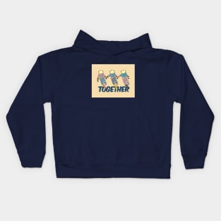 "Together" Astronauts Hold Hands Kids Hoodie